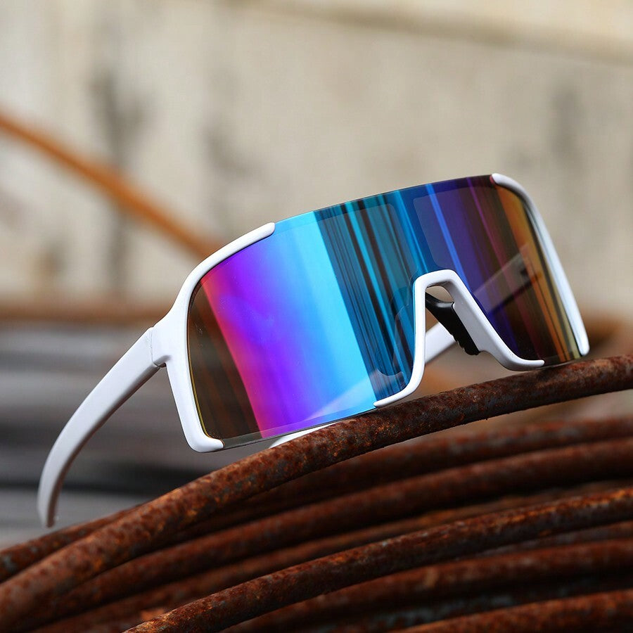 1pc Men Sports Goggles With Oversized Lenses, Rimless Cycling Glasses For Outdoor Travel Easy Comfort Casual