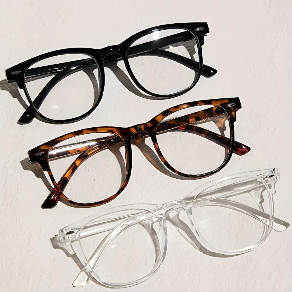 1 Pair Of Fashionable Large Frame Glasses, Transparent And Minimalist, Versatile And Niche