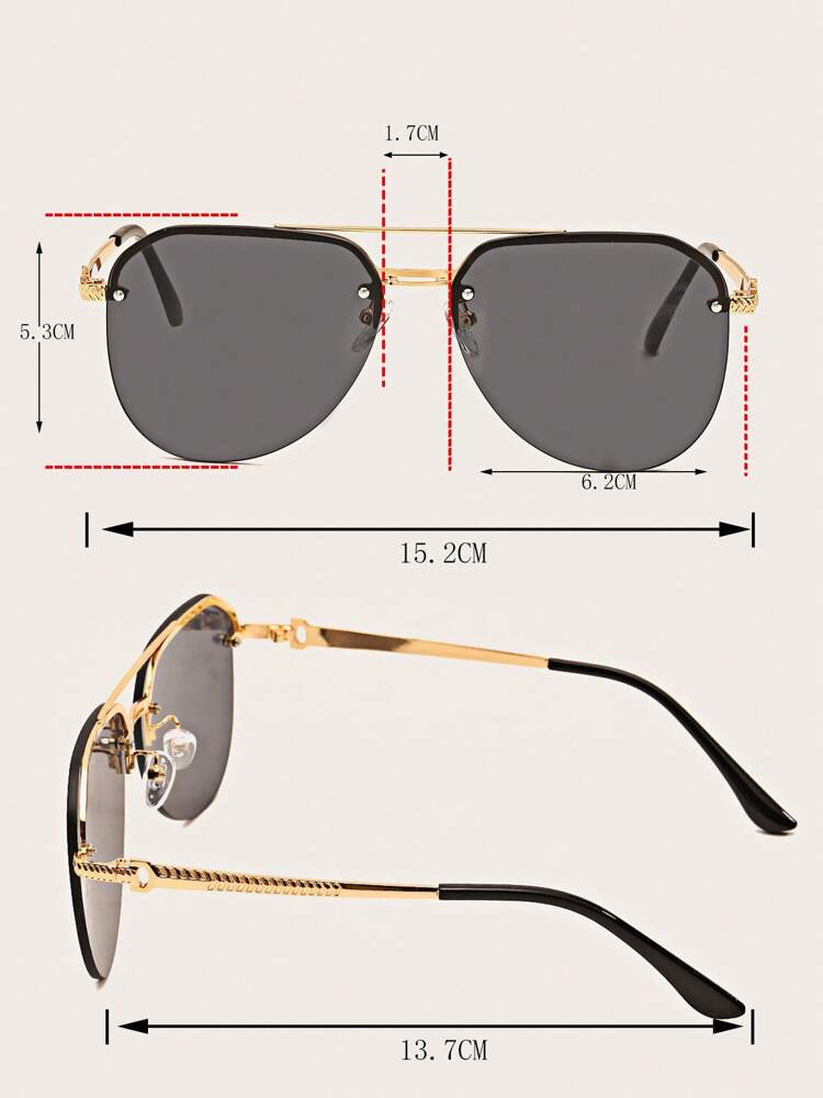 Men Top Bar Aviator Fashion Glasses For Daily Life Elegant Shades Accessories Beach Accessories Glasses