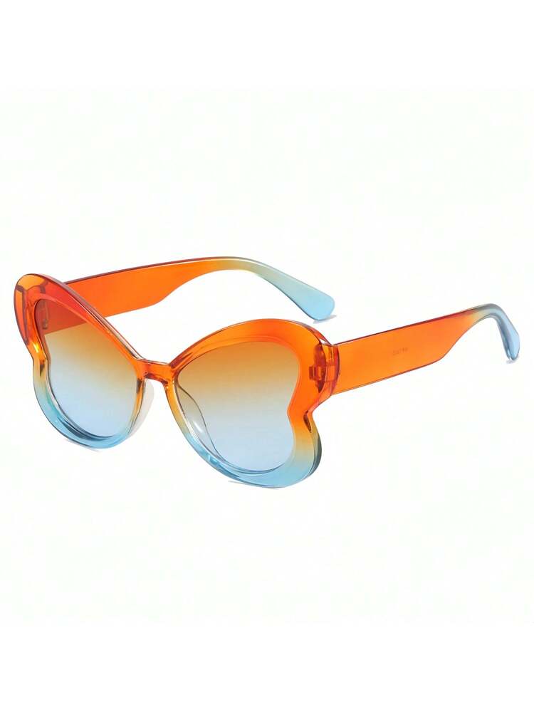 Butterfly Fashion Glasses For Women Leopard Print Fruit Color Fashion Decorative Sunshade Glasses