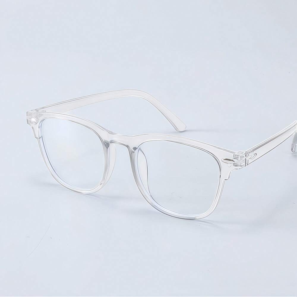 1 Pair Of Fashionable Large Frame Glasses, Transparent And Minimalist, Versatile And Niche
