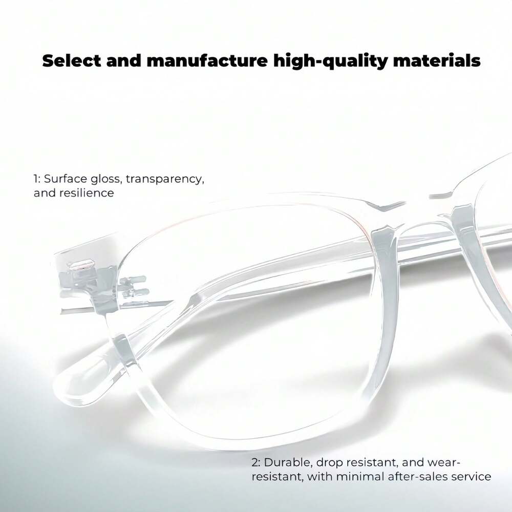 1 Pair Of Fashionable Large Frame Glasses, Transparent And Minimalist, Versatile And Niche