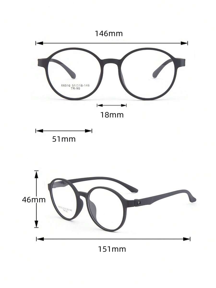 Men Ultra-Light TR90 Round Glasses Accessories