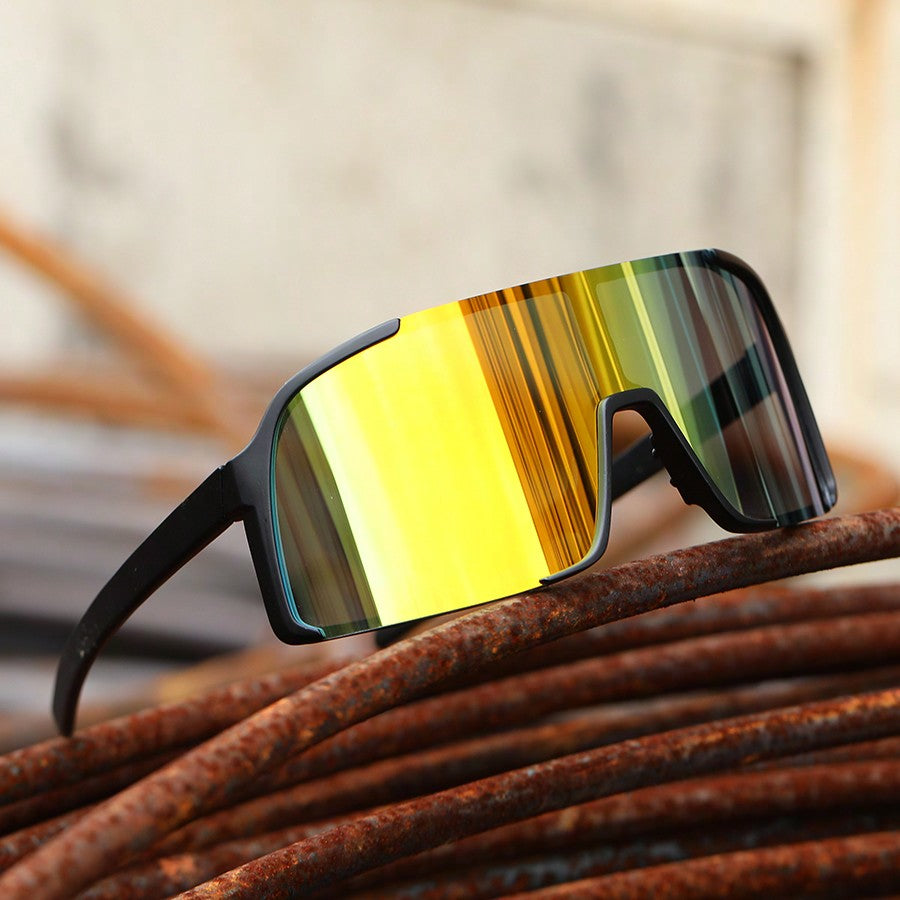 1pc Men Sports Goggles With Oversized Lenses, Rimless Cycling Glasses For Outdoor Travel Easy Comfort Casual