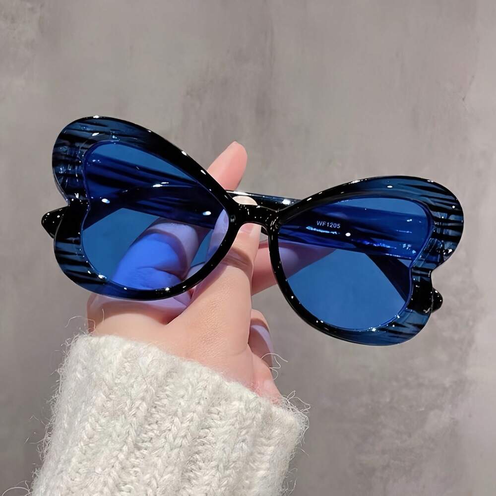 Butterfly Fashion Glasses For Women Leopard Print Fruit Color Fashion Decorative Sunshade Glasses