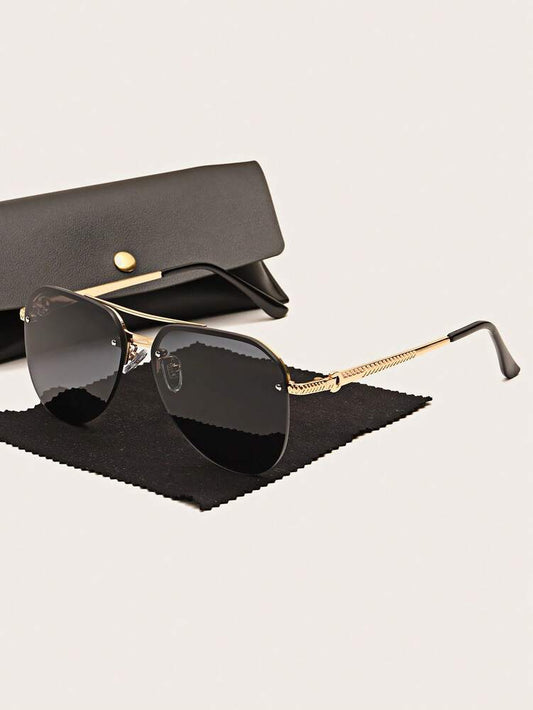 Men Top Bar Aviator Fashion Glasses For Daily Life Elegant Shades Accessories Beach Accessories Glasses