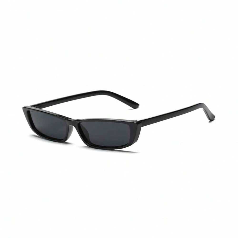 1PC Y2K Black Narrow Frame Sun Glasses – Hot Girl Style, Millennial Style, Perfect For Taking Photos And Going Out