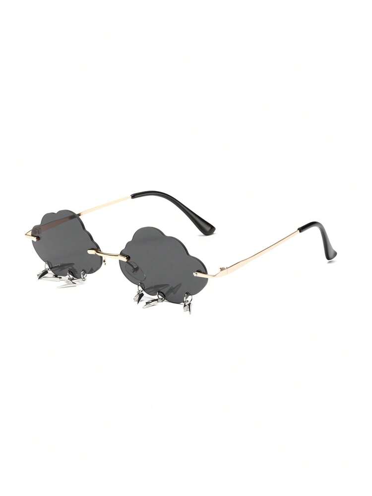 1pc Cloud Shaped Fashion Fashion Glasses, Stage Show & Party Decoration Glasses