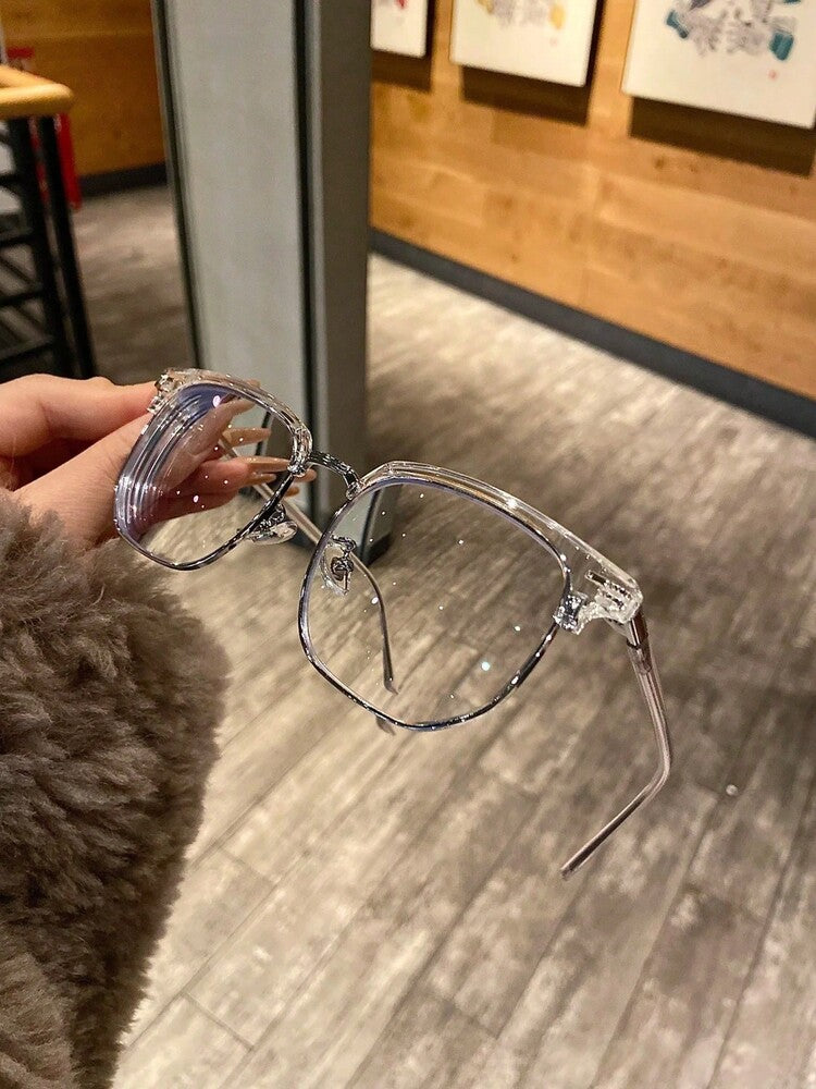 Blue Light Glasses For Woman/Men Computer Bluelight Glasses - Half Frame Clear Lens