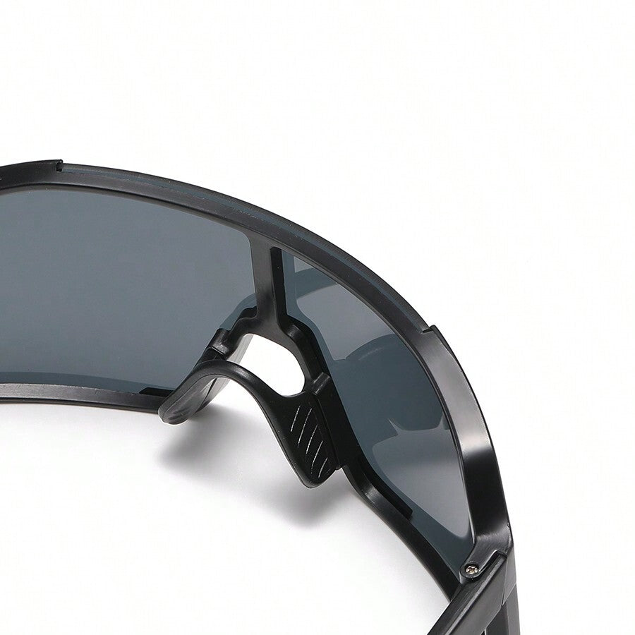 1pc Men Sports Goggles With Oversized Lenses, Rimless Cycling Glasses For Outdoor Travel Easy Comfort Casual