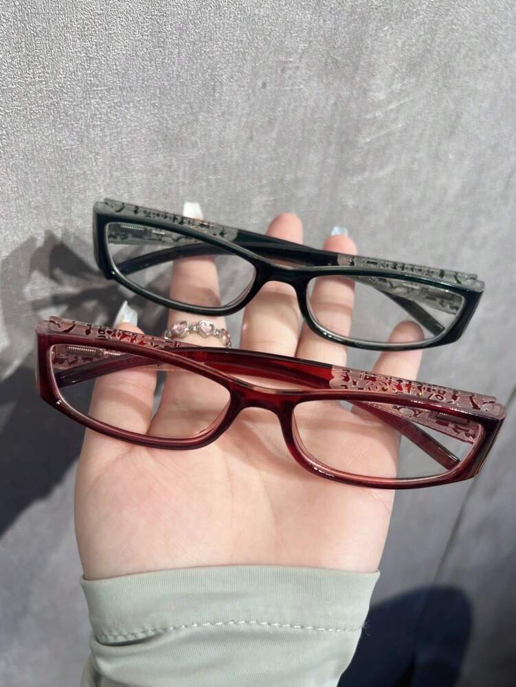 1pc/2pcs/3pcs Vintage Y2K Fashion Non-Prescription Glasses – Minimalist & Flattering Design