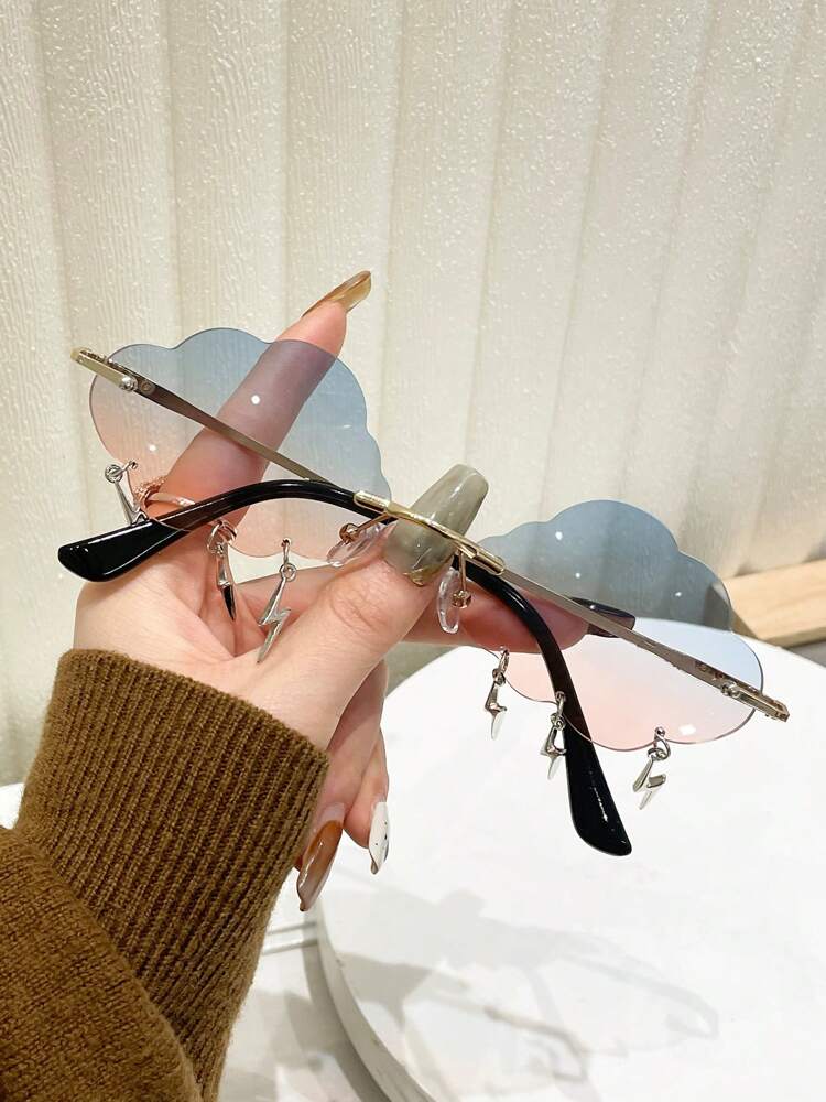 1pc Cloud Shaped Fashion Fashion Glasses, Stage Show & Party Decoration Glasses