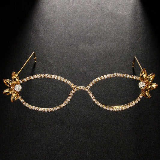 A New Type Of Irregular Oval Eyeglass Frame, Fashionable And Simple European And American Street Photography